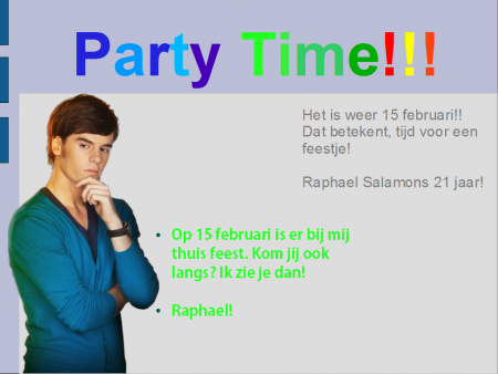 Raphaels verjaardag 15 februari 2012